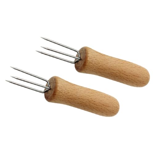 GARIOUANS 2 Stück Maisgabeln mit Holzgriff Langlebige Grillspieße für Obst und Bbq Rostfrei Praktische Haushaltsgabeln für Maiskolben und Kleine Utensilien Robust und Stilvoll GARIOUANS 2 Stück Maisgabeln mit Holzgriff Langlebige Grillspieße für Obst und Bbq Rostfrei Praktische Haushaltsgabeln für Maiskolben und Kleine Utensilien Robust und Stilvoll von GARIOUANS