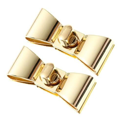 GARIOUANS 2 Stück Metall Drehverschluss Handtaschen Schloss in Gold Langlebiger Taschenverschluss für Umhängetaschen Geldbörsen und Clutch Modisches Design Robustes DIY Zubehör von GARIOUANS
