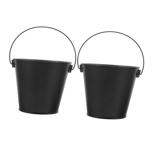 GARIOUANS 2 Stück Metallblecheimer mit Griff Hitzebeständiger Schwarzer Grill Tropfeimer zur Effektiven Fettauffangung Vielseitig Einsetzbar als Öl und Flüssigkeitsbehälter für BBQ Grill GARIOUANS 2 Stück Metallblecheimer mit Griff Hitzebeständiger Schwarzer Grill Tropfeimer zur Effektiven Fettauffangung Vielseitig Einsetzbar als Öl und Flüssigkeitsbehälter für BBQ Grill von GARIOUANS