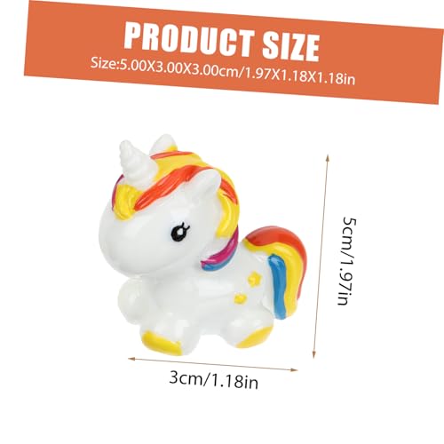 GARIOUANS 2 Stück Mini Einhorn Figuren aus Resin Bunte Garten Deko Langlebige Miniatur Tiere für Bonsai Tisch Gartendekoration Leicht und handlich Stabile Aufstellung von GARIOUANS