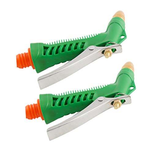 GARIOUANS 2 Stück Multifunktionale Wasserpistole für Gartenschläuche Ergonomische Sprühdüse für Autowaschen Gartenbewässerung und Langlebig und Praktisch Grün von GARIOUANS