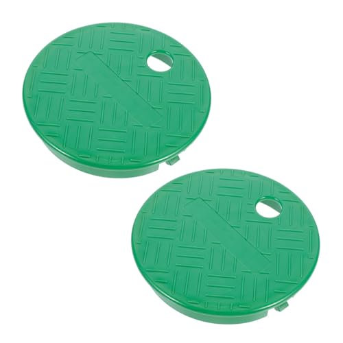 GARIOUANS 2 Stück Sprinkler Ventilkasten Abdeckung Grün Ersatzdeckel Bewässerungssystem Schutz Abdeckung für Garten Ventilkasten Leicht Montierbar Robust Langlebig von GARIOUANS