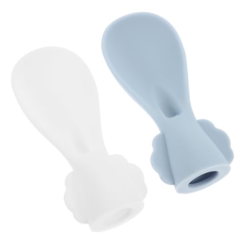 GARIOUANS 2 Stück Teiliges Babybrei Löffel aus Langlebigem Kunststoff Ergonomisch Geformt für Selbstständiges Füttern Hitze Kältebeständig Wiederverwendbar Geeignet als Feeder Spoon für von GARIOUANS