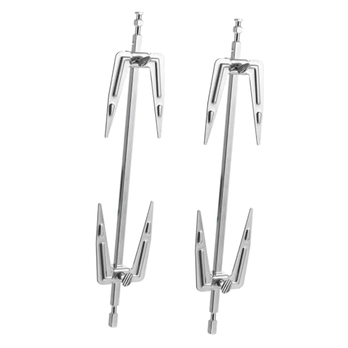 GARIOUANS 2 Stück Teiliges Drehspieß Grillgabel Rotierende BBQ Fleischgabeln für Elektro Ofen und Heißluftfritteuse Praktische Leicht zu Reinigende Bratgabeln für Hähnchen und Fleisch von GARIOUANS