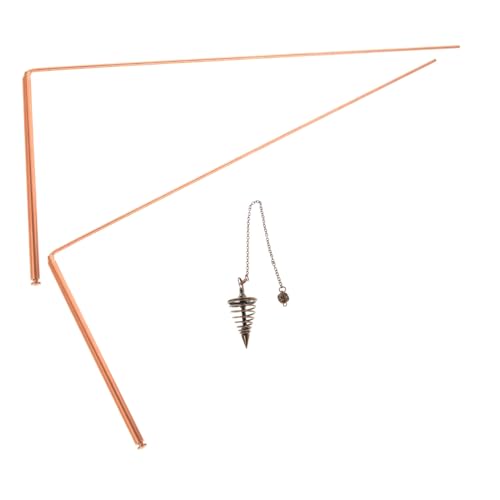 GARIOUANS 2 Stück Teiliges Messing Dowsing Rod Robuste Entdeckungsstäbe mit Glatter Oberfläche Komfortabel und Sicher für Outdoor Divination zum Camping Geobiologie und Fährtensuche von GARIOUANS