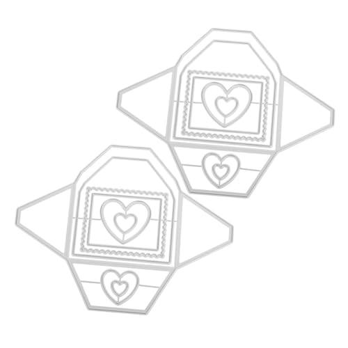 GARIOUANS 2 Stück Teiliges Metall Umschlag Schneidvorlage Hintergrundrahmen für Scrapbooking Kartengestaltung Langlebig Scharf Vielseitig für DIY Papierbasteln von GARIOUANS