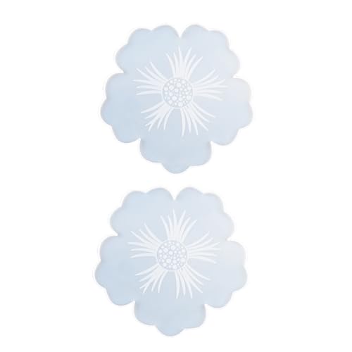 GARIOUANS 2 Stück Teiliges Silikonform für Untersetzer mit Blumenmotiv Lebensmittelecht Antihaftbeschichtet Wiederverwendbar für DIY Epoxidharz und Kristallharz Bastelprojekte von GARIOUANS