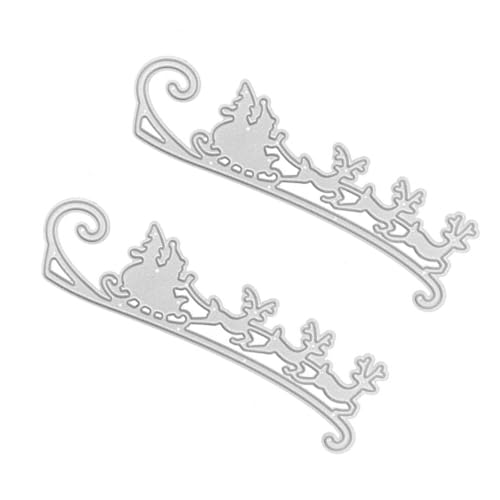GARIOUANS 2 Stück Teiliges Weihnachts Stanzschablonen aus Langlebigem Karbonstahl Präzise Schneideformen für Scrapbooking Kartengestaltung und DIY Weihnachtsdekoration für Stanzmaschinen von GARIOUANS