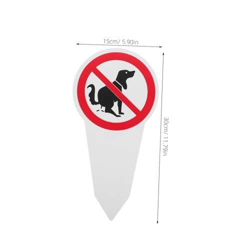 GARIOUANS 2 Stück Wetterfeste No Dog Pooping Schilder mit Stab UV beständig Warnschild für Garten Grünfläche und Park Stoppt Hundehaufen Dekorativer Stake für Saubere Außenbereiche von GARIOUANS