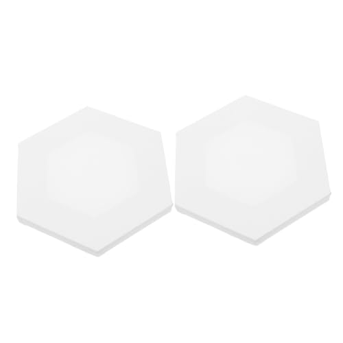 GARIOUANS 2stücke Ölgemäldeplatte Unregelmäßig Für Studenten Maltuch Baumwollmalbrett Innovatives Zeichenbrett Für Künstler Sechseck-Stil Weiß von GARIOUANS