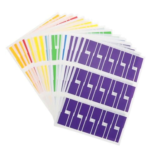 GARIOUANS 20 Blatt Teiliges Bunte Selbstklebende Kabel etiketten aus Pp synthetikpapier Wasserfest Reißfest Hitzebeständig Beschriftbar für Elektronikkabel zur Einfachen Kabelorganisation von GARIOUANS