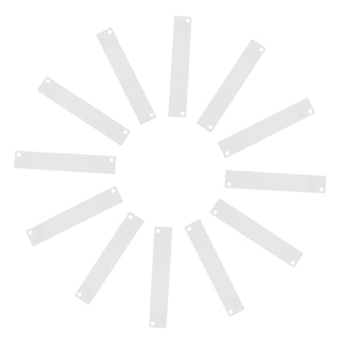 GARIOUANS 20 Stück Teiliges Rechteckige Stanzrohlinge aus Kupfer Doppellochige Metallanhänger für Gravur Schmuckherstellung DIY Namensschilder Vielseitige Bastelcharms von GARIOUANS