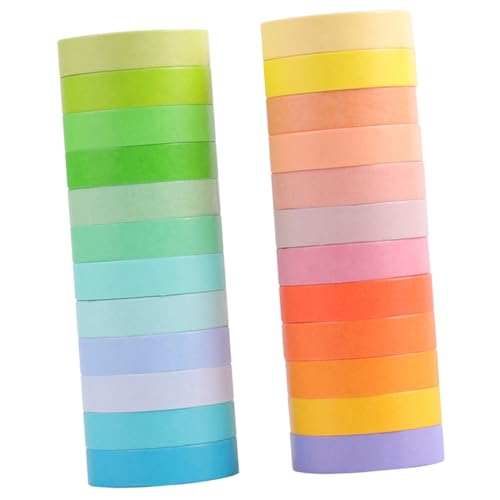 GARIOUANS 24 Rollen Teiliges Washi Tape Buntes Masking Tape für Scrapbooking DIY Projekte Geschenkverpackung Dekoration Kinderfreundlich Leicht Klebend Vielseitig Verwendbar von GARIOUANS
