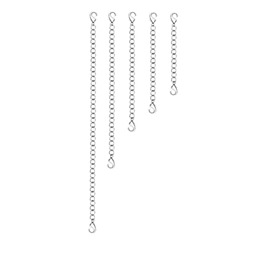GARIOUANS 25 Stück Teiliges Verlängerungskette mit Karabinerhaken für Schmuckherstellung Stahlfarbe für DIY und Armbänder GARIOUANS 25 Stück Teiliges Verlängerungskette mit Karabinerhaken für Schmuckherstellung Stahlfarbe für DIY und Armbänder von GARIOUANS