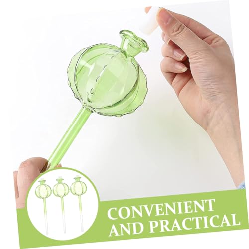 GARIOUANS 3 Stück Automatische Bewässerungskugeln aus Klarem Glas für Zimmer und Gartenpflanzen Selbstbewässernd Praktische Pflanzenbewässerer für Blumentöpfe und Hängende Pflanzen von GARIOUANS