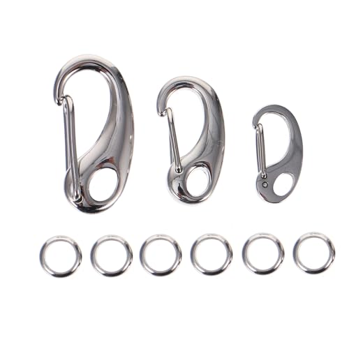 GARIOUANS 3 Stück Pet Tag Clip mit Ringen Robuster Verschleißfester Hundehalsband Clip für Hundemarken und Geschirre Leichter Glatter Karabiner für Mittlere Hunde Langlebiges Hundezubehör von GARIOUANS