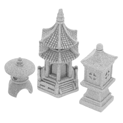 GARIOUANS 3 Stück Teiliges Gartenpagoden Modell mit Pavillon Steinlaternen Realistische Miniatur Landschaftsdekoration für Bonsai Terrasse Außenbereich und Hausgärten GARIOUANS 3 Stück Teiliges Gartenpagoden Modell mit Pavillon Steinlaternen Realistische Miniatur Landschaftsdekoration für Bonsai Terrasse Außenbereich und Hausgärten von GARIOUANS