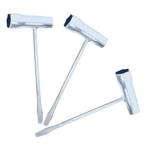 GARIOUANS 3 Stück Teiliges Kettensägen Steckschlüssel Robuster Schraubenschlüssel mit Doppeltem Schraubendreher ende Kompatibel für Rasenmäher und Motorsägen Vielseitiges Werkzeug für von GARIOUANS