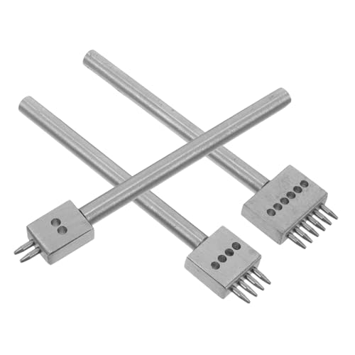 GARIOUANS 3 Stück Teiliges Lederlochstanzer Langlebigem Metall Präzise Lederwerkzeuge für DIY lederbearbeitung Vielseitig Einsetzbar zum Stanzen Nähen und Basteln Geeignet für Anfänger und von GARIOUANS