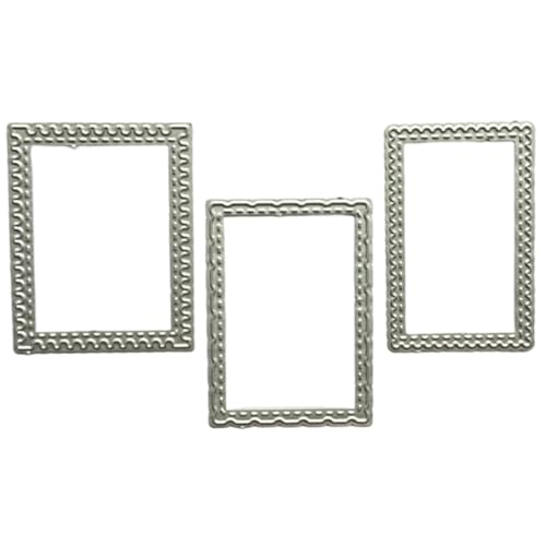 GARIOUANS 3 Stück Teiliges Metall Stanzschablonen für Briefmarken Basteln Langlebige Kohlenstoffstahl Schneidewerkzeuge für Fotoalben Karten Hochzeitseinladungen und DIY Dekorationen von GARIOUANS