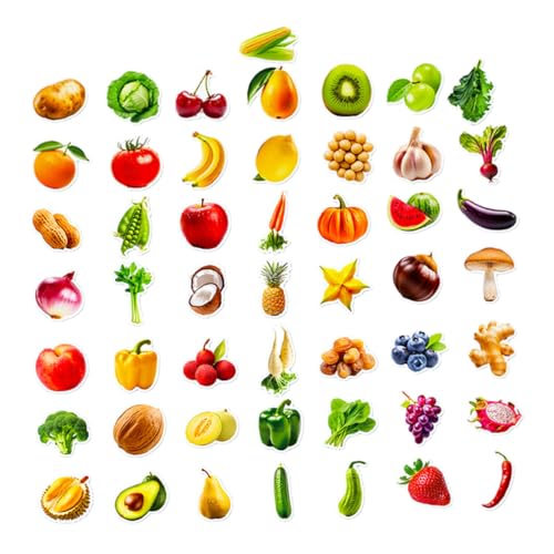 GARIOUANS 300 Blatt Teiliges Obst und Gemüse Food Sticker für Wiederverwendbare Haftstarke Aufkleber zur Lernförderung Naturinspirierte Motive für Scrapbooking Klassenzimmer und Dekoration GARIOUANS 300 Blatt Teiliges Obst und Gemüse Food Sticker für Wiederverwendbare Haftstarke Aufkleber zur Lernförderung Naturinspirierte Motive für Scrapbooking Klassenzimmer und Dekoration von GARIOUANS