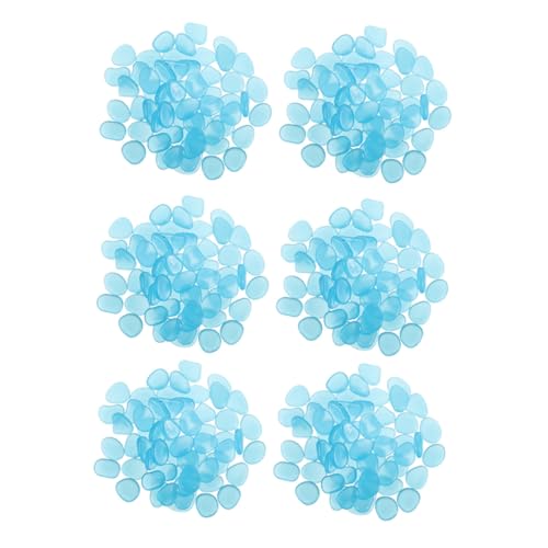 GARIOUANS 300 Stück Leuchtende Kieselsteine Blau Resin Luminous Dekosteine Für Aquarium Garten Außenbeleuchtung Strapazierfähige Nachtlicht Steine Für Weggestaltung Und Teich von GARIOUANS