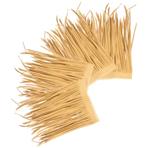 GARIOUANS 4 Stück Künstliches Strohdach Flammhemmend Wetterfest Garten Dekor DIY Strohdach Simulation Realistische Farbe Terrassendeko Draußen Sommerdeko Außen GARIOUANS 4 Stück Künstliches Strohdach Flammhemmend Wetterfest Garten Dekor DIY Strohdach Simulation Realistische Farbe Terrassendeko Draußen Sommerdeko Außen von GARIOUANS