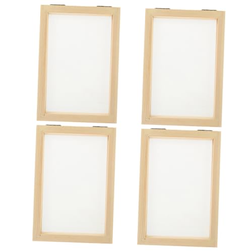 GARIOUANS 4 Stück Papierrahmen aus Langlebigem Kiefernholz mit Robustem Filternetz für DIY Papierherstellung und Handgefertigtes Papier Kindersicheres Bastelmaterial für Kreative Projekte GARIOUANS 4 Stück Papierrahmen aus Langlebigem Kiefernholz mit Robustem Filternetz für DIY Papierherstellung und Handgefertigtes Papier Kindersicheres Bastelmaterial für Kreative Projekte von GARIOUANS