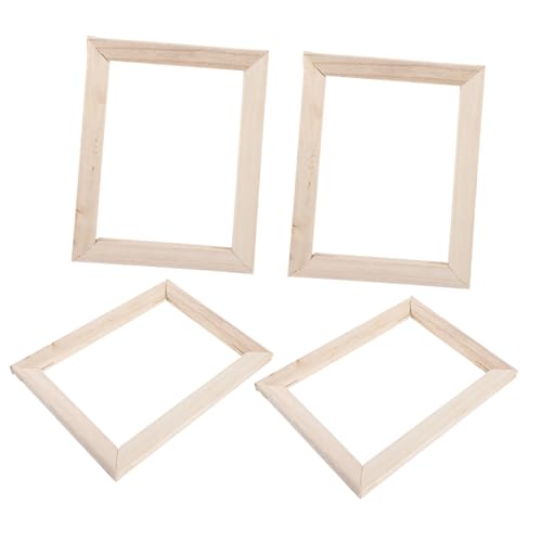 GARIOUANS 4 Stück Teiliges Holz Leinwandrahmen aus Kiefer und Paulownia Stabile Keilrahmen für Öl Acrylmalerei Einfache Befestigung Rechteckige Canvas Rahmen für Künstler und Hobbymaler von GARIOUANS