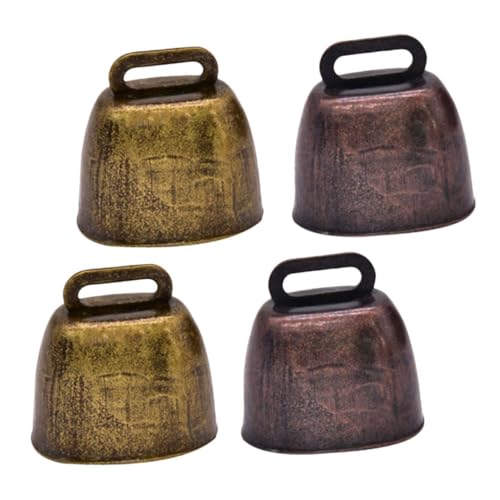 GARIOUANS 4 Stück Teiliges Metall Kuhglocken Laute Weideglocken für Rinder Schafe Haustiere Vintage Stil Verlust Zubehör in Grün und Rotbronze Robust und Deutlich Erkennbar GARIOUANS 4 Stück Teiliges Metall Kuhglocken Laute Weideglocken für Rinder Schafe Haustiere Vintage Stil Verlust Zubehör in Grün und Rotbronze Robust und Deutlich Erkennbar von GARIOUANS