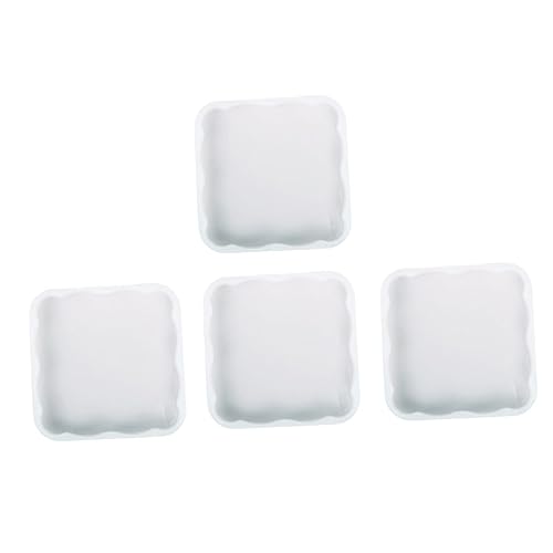 GARIOUANS 4 Stück Teiliges Silikon Quadratische DIY untersetzer Kanten Wiederverwendbare Rutschfeste Bastel formen für Handgefertigte Tassenuntersetzer Langlebig und Platzsparend von GARIOUANS