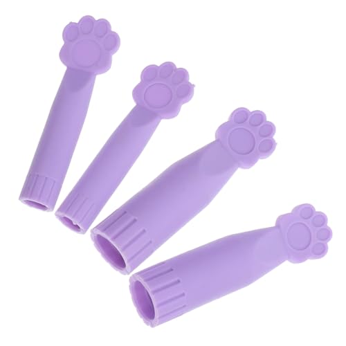 GARIOUANS 4 Stück Teiliges Stricknadelstopper TPR in Katzentatze Form Nadelspitzenschutz für Stricknadeln Langlebig und Tragbar für Nadelspiel und Häkelprojekte Kleine und Große von GARIOUANS