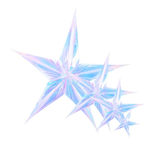 GARIOUANS 4stücke Hängende Fünfzackige Sterne Dekorationen Irideszente Weihnachtsbaum Und Partydeko Für Hochzeiten Und Raumgestaltung von GARIOUANS