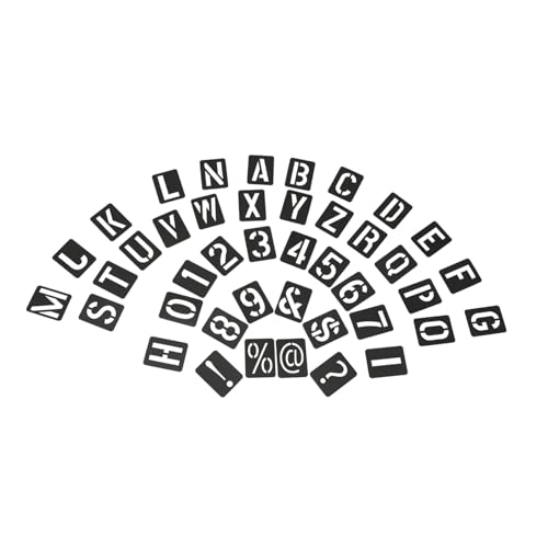 GARIOUANS 41 Stück Teiliges Stencil aus Langlebigem Wiederverwendbare Buchstaben Zahlen schablonen für Malerei Zeichenvorlagen Waschbar für Wandmalerei DIY und Beschriftungen von GARIOUANS