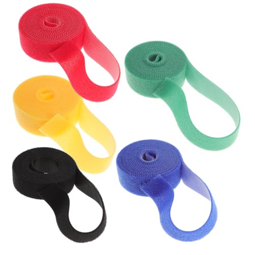 GARIOUANS 5 Rollen Teiliges Selbstklebende Kabelbinder Klebrige Kabelbänder Kabelmanagement Streifen Wiederverwendbar Flexibel Langlebig für Ladekabel USB und Ladekabel Organisation von GARIOUANS