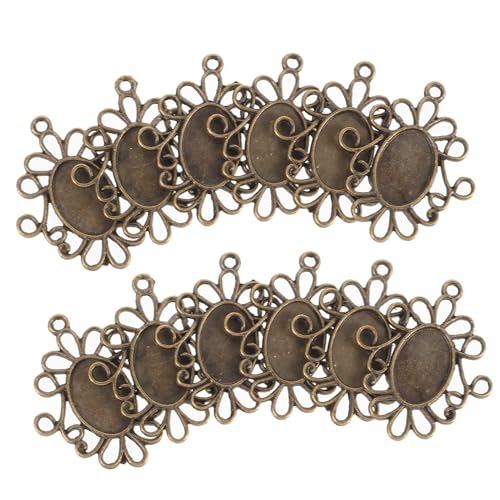 GARIOUANS 50 Stck Vintage Oval Anhängerfassungen aus Legierung Schmuckanhänger Grundplatte für DIY Schmuckherstellung Langlebige Vielseitige Lünetten Schmuckzubehör für Halsketten GARIOUANS 50 Stck Vintage Oval Anhängerfassungen aus Legierung Schmuckanhänger Grundplatte für DIY Schmuckherstellung Langlebige Vielseitige Lünetten Schmuckzubehör für Halsketten von GARIOUANS