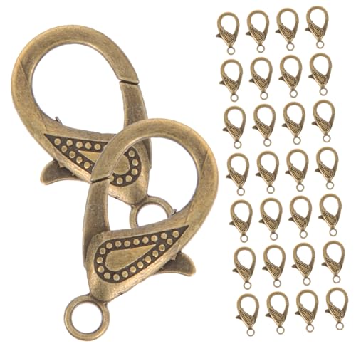 GARIOUANS 50 Stück DIY Schmuckverschlüsse Lobster Clasps für Armbänder und Halsketten Antike Bronze Karabiner Verschlüsse Langlebige Schmuckverbinder für DIY Schmuckherstellung von GARIOUANS