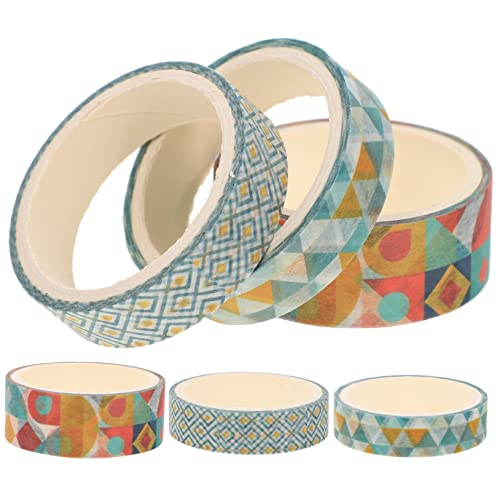 GARIOUANS 6 Rollen Washi Tape Dekorative Klebebänder Kreative DIY Scrapbooking Materialien Lange Washi Tape für Handwerk Planer und Journaling Regenbogen Geometrisch Design GARIOUANS 6 Rollen Washi Tape Dekorative Klebebänder Kreative DIY Scrapbooking Materialien Lange Washi Tape für Handwerk Planer und Journaling Regenbogen Geometrisch Design von GARIOUANS
