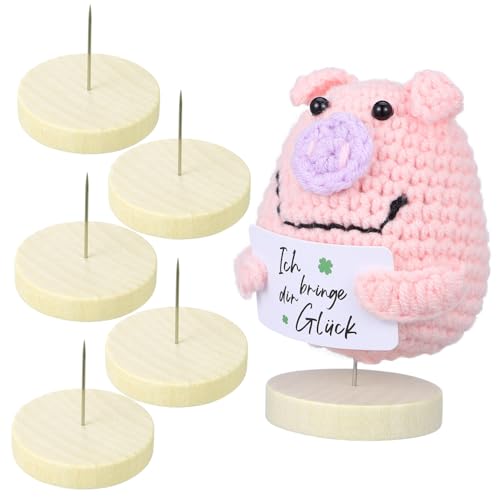 GARIOUANS 6 Satz Teiliges Filzpuppenständer mit Metallnadel und Stabilem Holzsockel Langlebiger Nadelfilz Figurenhalter für DIY Handwerk und Puppenpräsentation Schreibtisch oder Regal GARIOUANS 6 Satz Teiliges Filzpuppenständer mit Metallnadel und Stabilem Holzsockel Langlebiger Nadelfilz Figurenhalter für DIY Handwerk und Puppenpräsentation Schreibtisch oder Regal von GARIOUANS