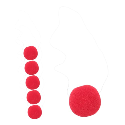 GARIOUANS 6 Stück Rote Clownnasen aus Weichem Schwamm Leicht und Wiederverwendbar als Kostümzubehör für Karneval Halloween Familienfeiern und Cosplay-events GARIOUANS 6 Stück Rote Clownnasen aus Weichem Schwamm Leicht und Wiederverwendbar als Kostümzubehör für Karneval Halloween Familienfeiern und Cosplay-events von GARIOUANS