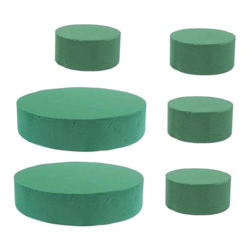 GARIOUANS 6 Stück Steckschaumblöcke Trockene feuchte Blumenschaumblöcke Blumenblock Schaumstoff für Blumenarrangements Bastelschaumblock DIY Blumentöpfe Schaumstoff Bakelit Grün von GARIOUANS