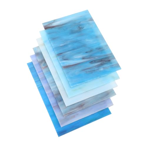 GARIOUANS 6 Stück Teiliges Bunte Glasplatten Transparente Kathedral Glasmosaikblätter für DIY Kunsthandwerk Dekorative Buntglasfliesen für Fenster Kirchen Heimwerkerprojekte GARIOUANS 6 Stück Teiliges Bunte Glasplatten Transparente Kathedral Glasmosaikblätter für DIY Kunsthandwerk Dekorative Buntglasfliesen für Fenster Kirchen Heimwerkerprojekte von GARIOUANS