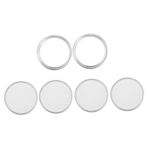 GARIOUANS 6 Stück Teiliges Mason Jar Sprouting Deckel aus mit Feinem Sieb Installieren von und Geeignet für Einmachgläser von GARIOUANS
