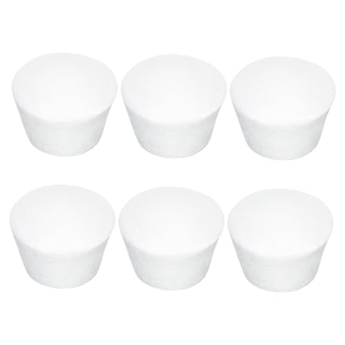 GARIOUANS 6 Stück Teiliges Schaumstoff Cupcake Modell Mittelgroß Leichtes DIY Tortendeko Übungsmodell Wiederverwendbare Kuchenform für Hochzeit Party Basteln Bemalbar und von GARIOUANS