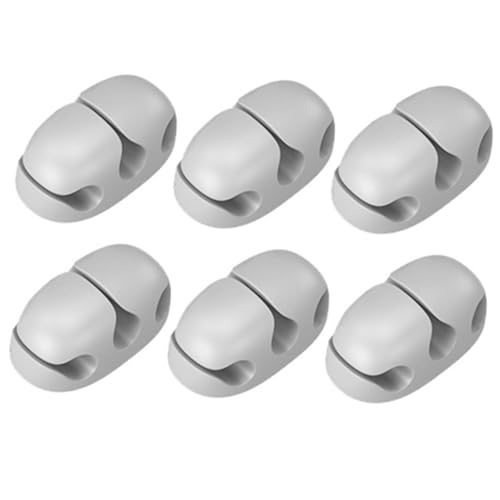 GARIOUANS 6 Stück Teiliges Silikon Kabelhalter Selbstklebend Flexibler Kabel Organizer für Schreibtisch Wand Auto Stark Haftend Langlebig zur Ordentlichen Kabelführung von GARIOUANS