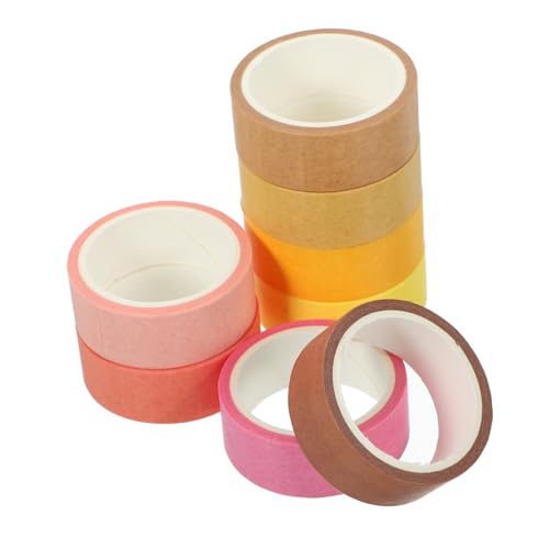 GARIOUANS 8 Rollen Washi Tape Buntes Japanisches Papierklebeband für DIY Scrapbooking Tagebuch Geschenkverpackung und Kreative Bastelarbeiten Dekoratives Masking Tape von GARIOUANS