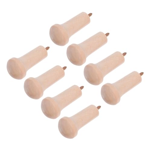 GARIOUANS 8 Stück Holz wandhaken Natur Unlackiert mit Schrauben Robuste Türhaken für Mäntel Handtücher Hüte Taschen Vielseitige Garderobe zur Wandmontage Praktisches Home organizer Zubehör von GARIOUANS