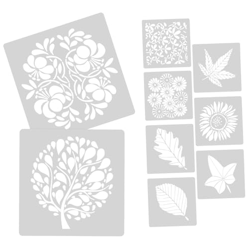 GARIOUANS 9 Stück Teiliges Blumen Schablonen aus Pet Große Wiederverwendbare Wandmalerei Schablonen für DIY Acrylmalerei und Dekorative Blumenmuster und Glatten Oberflächen GARIOUANS 9 Stück Teiliges Blumen Schablonen aus Pet Große Wiederverwendbare Wandmalerei Schablonen für DIY Acrylmalerei und Dekorative Blumenmuster und Glatten Oberflächen von GARIOUANS