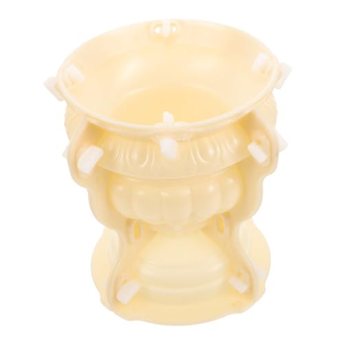 GARIOUANS Blumentopf gießform aus Kunststoff für Beton und Zement Runde DIY Pflanzkübel form Einfache Entformung Wiederverwendbar für Bastelprojekte mit Trockenblumen und Resin Europäischer von GARIOUANS