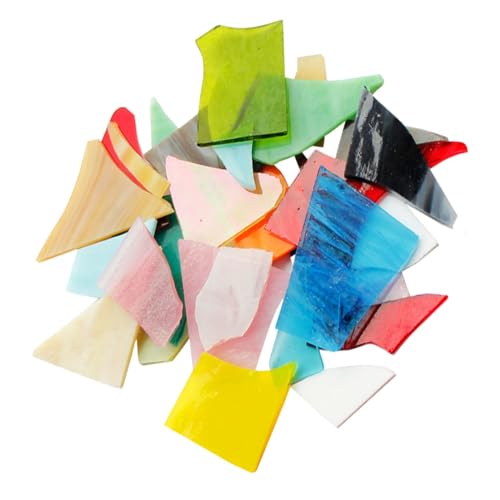 GARIOUANS Bunte DIY Glasmosaiksteine Unregelmäßige Kreative Glasfliesen für Heimdeko Bastelprojekte Foto Rahmen Tassen Blumentöpfe Tischlampen Langlebig und Einfach zu Verarbeiten von GARIOUANS